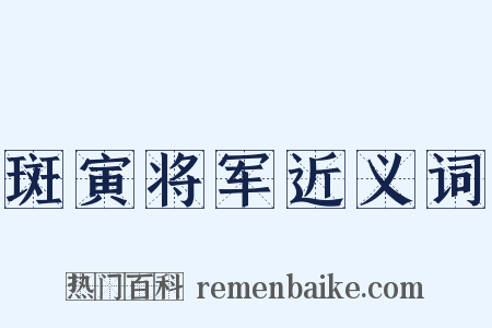 斑寅将军近义词是什么意思的图片
